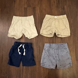 Carter's Boys 4-Pack 2T Shorts in Navy, Khaki, and Gray Print